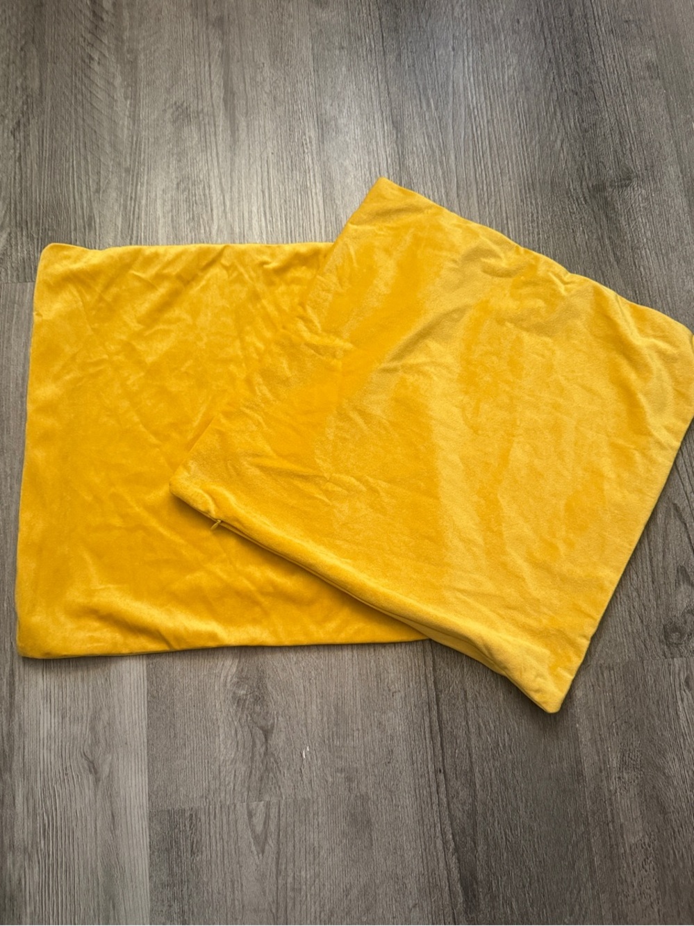 Amazon Bright Yellow Plush Pillowcase Pair - Soft Velvet Feel